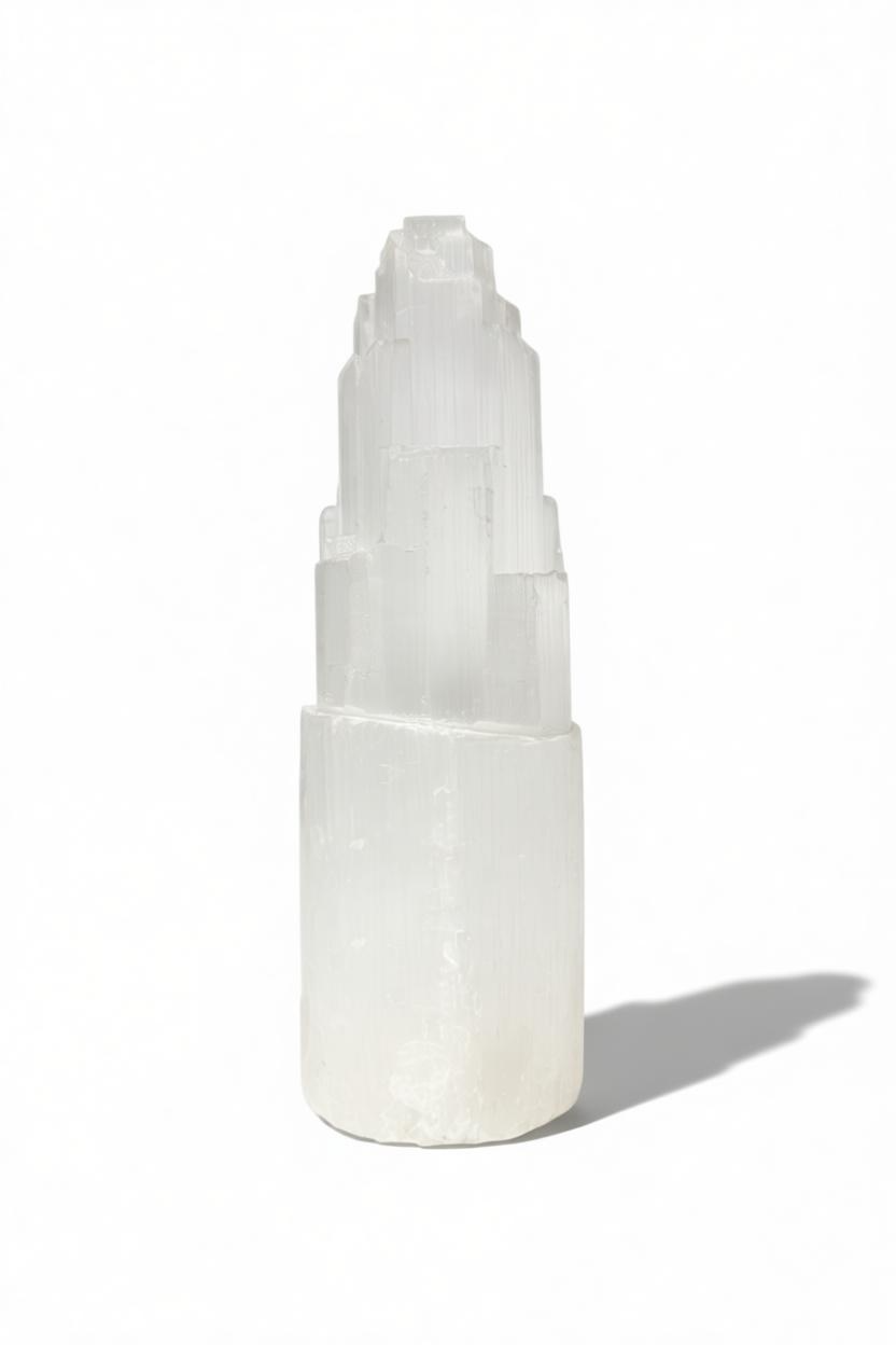 Selenite Tower | Feng Shui Purification Crystal for Home Energy Cleansing