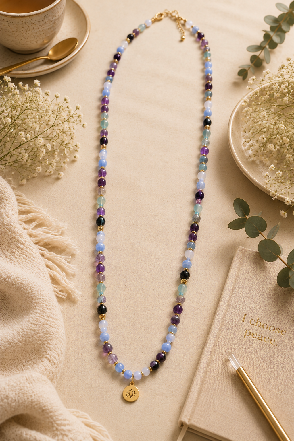 PEACE Intention Necklace / Mala