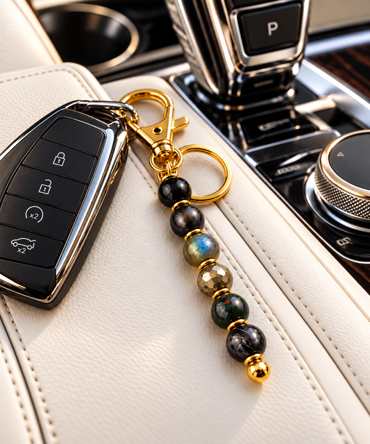PROTECTION Crystal Key + Purse Chain