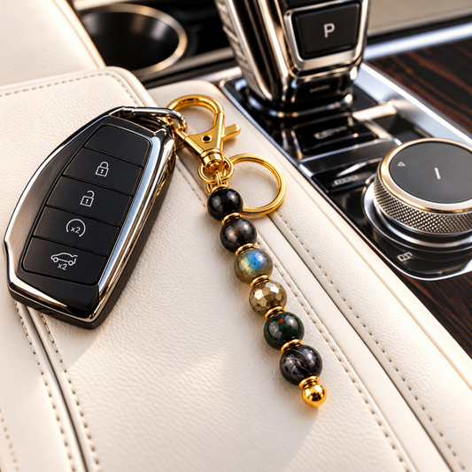 PROTECTION Crystal Key + Purse Chain
