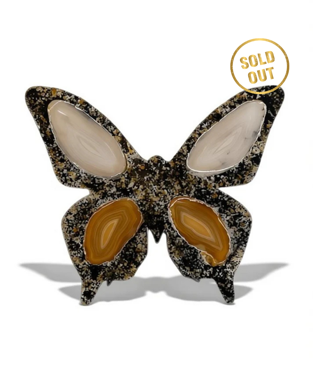 Agate Butterfly Sculpture | Transformation, Harmony & Feng Shui Renewal