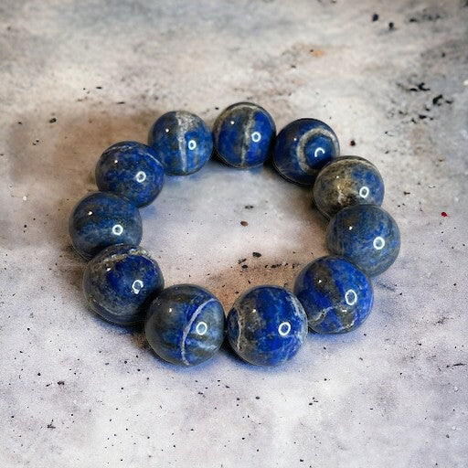Truth Seeker  Chunky Lapis Lazuli Bead Bracelet 