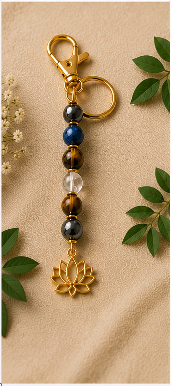 FOCUS Crystal Key + Purse Chain