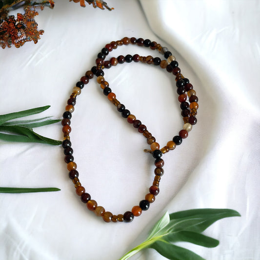 Firelight Muse  Carnelian Bead Necklace