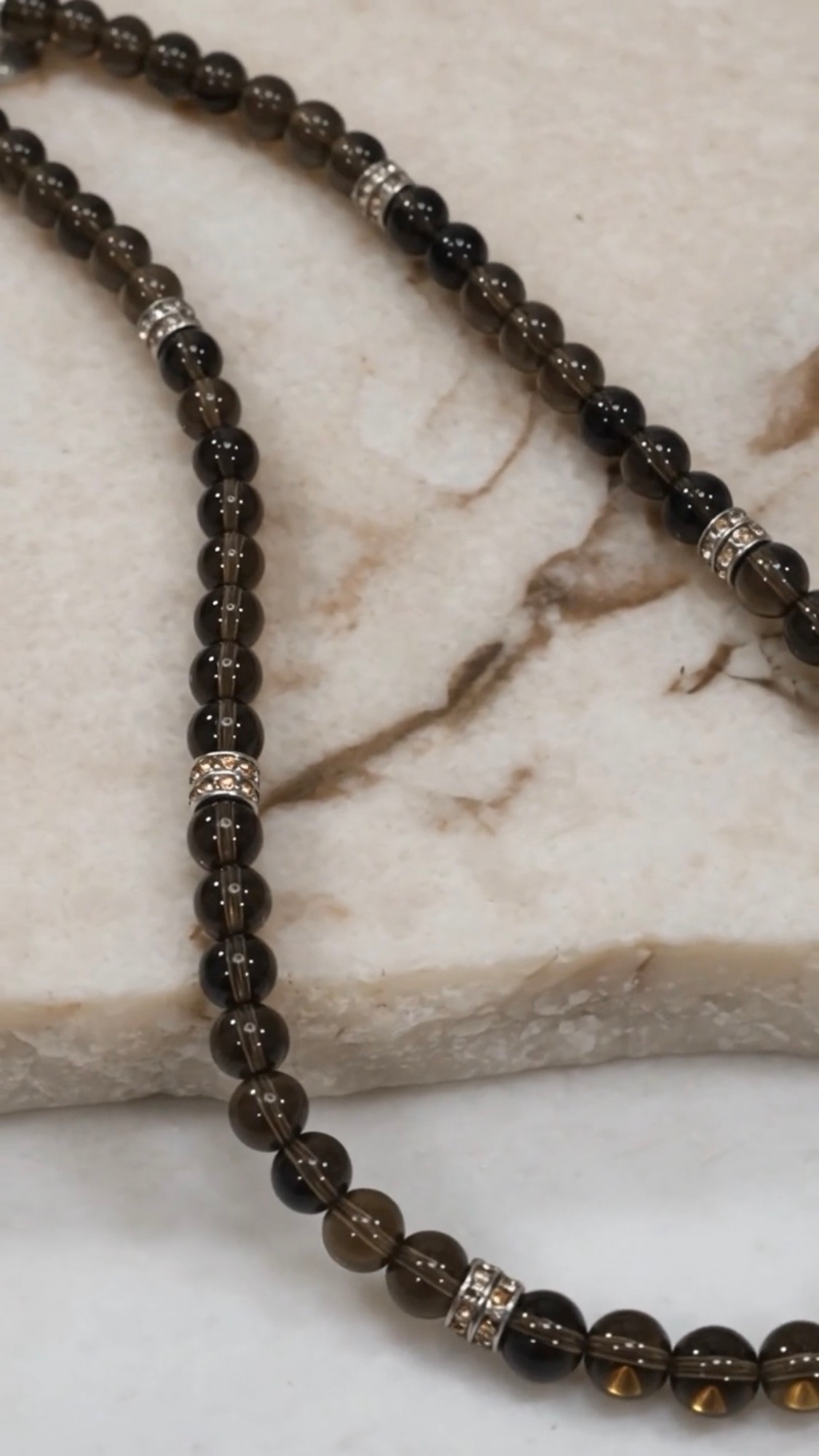 Smoky Quartz Beaded Necklace