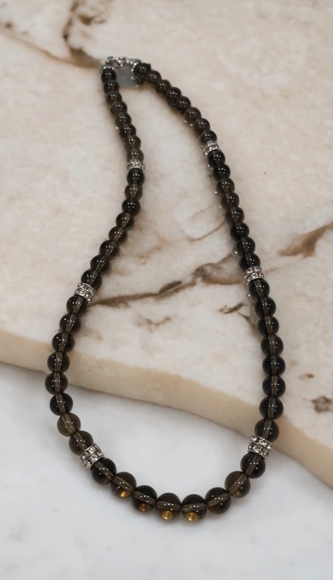 Smoky Quartz Beaded Necklace