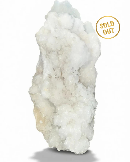 White Standing Quartz Geode |  Purification, Radiance & High-Frequency Feng Shui