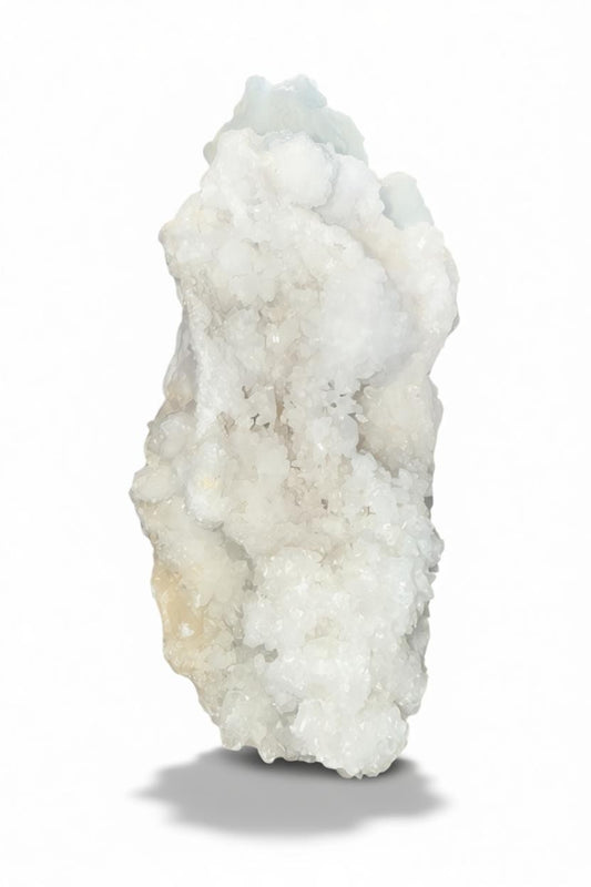 White Standing Quartz Geode |  Purification, Radiance & High-Frequency Feng Shui
